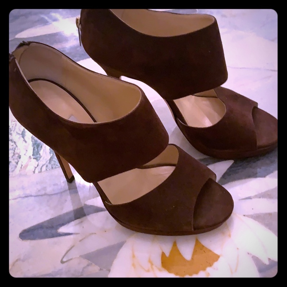 Jimmy Choo brown suede heels